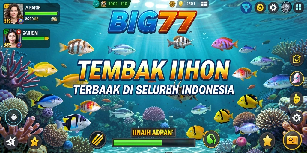 Screenshot gameplay <strong>BIG77</strong> menampilkan aksi menembak ikan yang seru.
