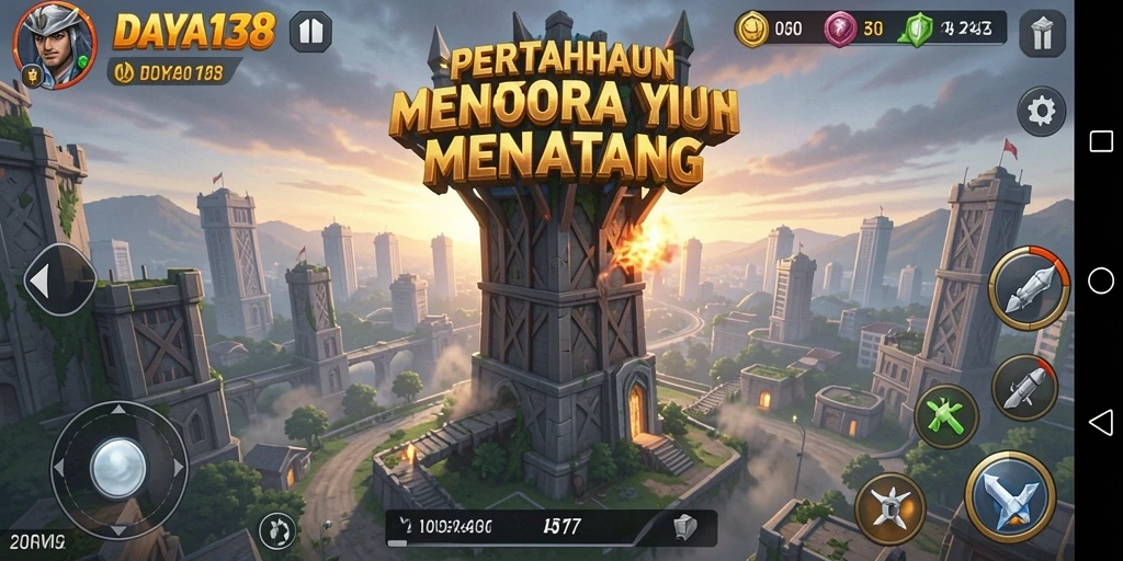 Tampilan screenshot gameplay DAYA138 dalam aksi Tower Defense yang mendebarkan.