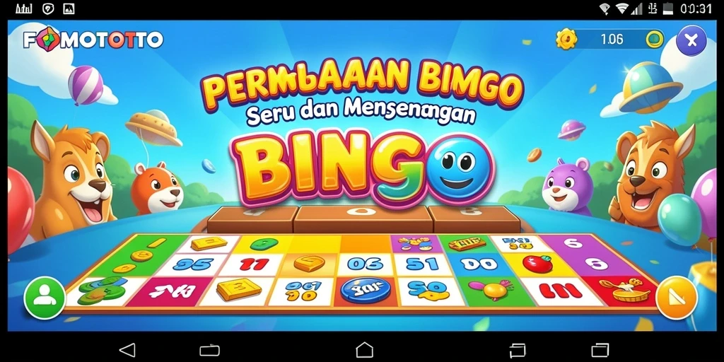 Tampilan gameplay Bingo yang seru dan interaktif di FOMOTOTO.