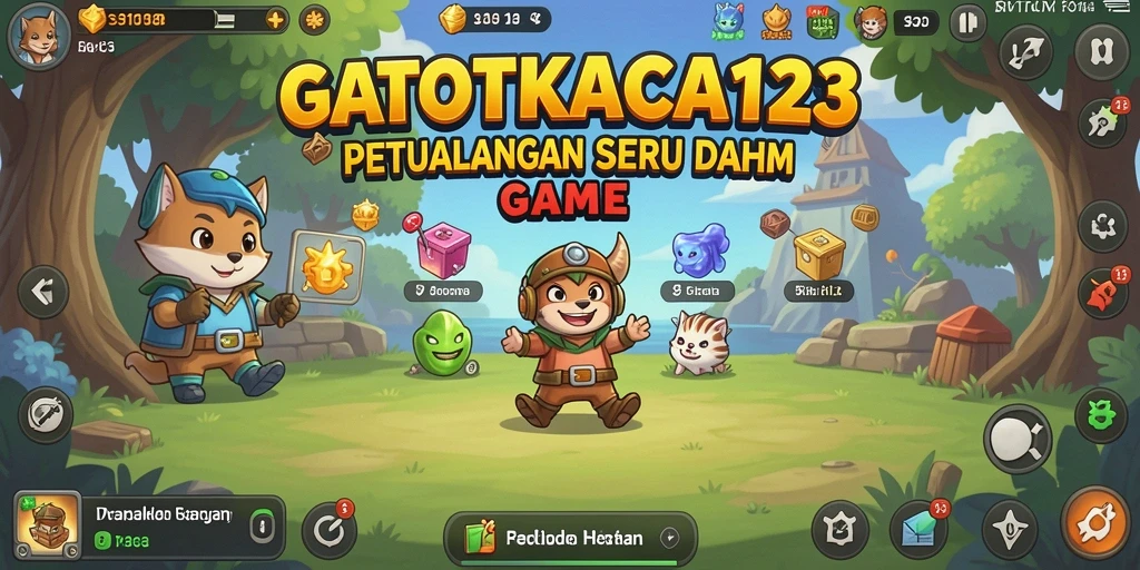 Tampilan gameplay GATOTKACA123 yang menarik dan penuh warna.