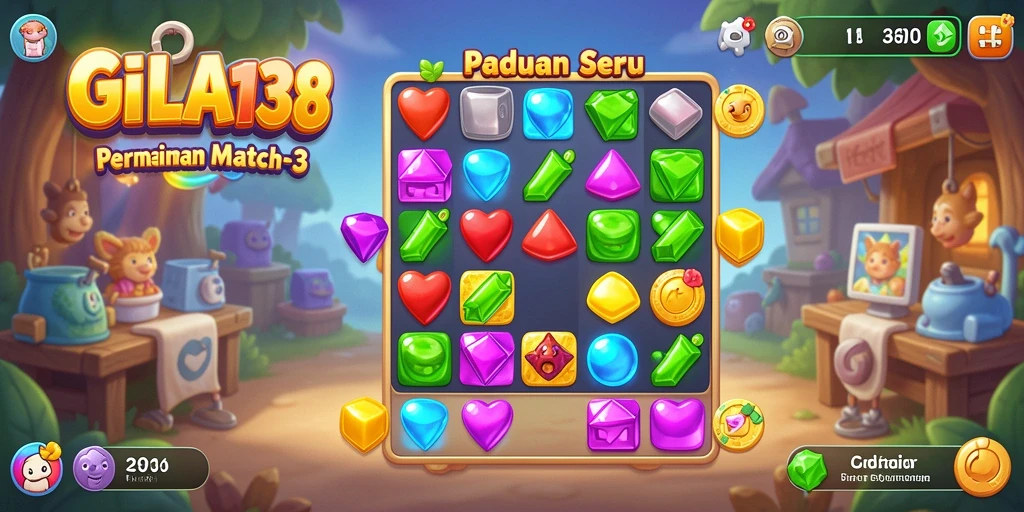 Tampilan gameplay GILA138 yang seru dalam genre Match-3.