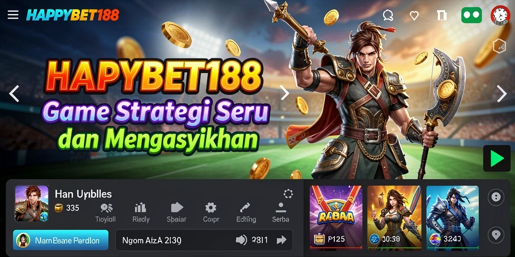 Tampilan gameplay <strong>HAPPYBET188</strong> yang mendebarkan dan strategis.