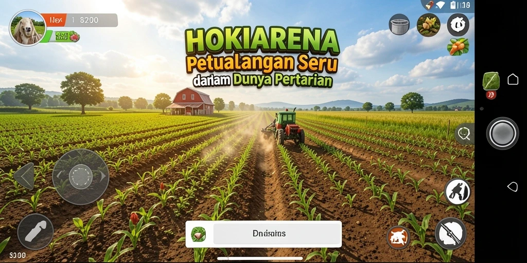Tampilan screenshot HOKIARENA menampilkan aktivitas bercocok tanam yang seru.