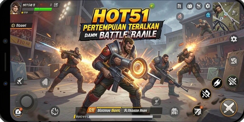 Tampilan gameplay HOT51 yang mendebarkan dan penuh aksi.