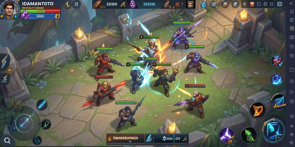 Screenshot dari gameplay IDAMANTOTO yang menegangkan di arena.