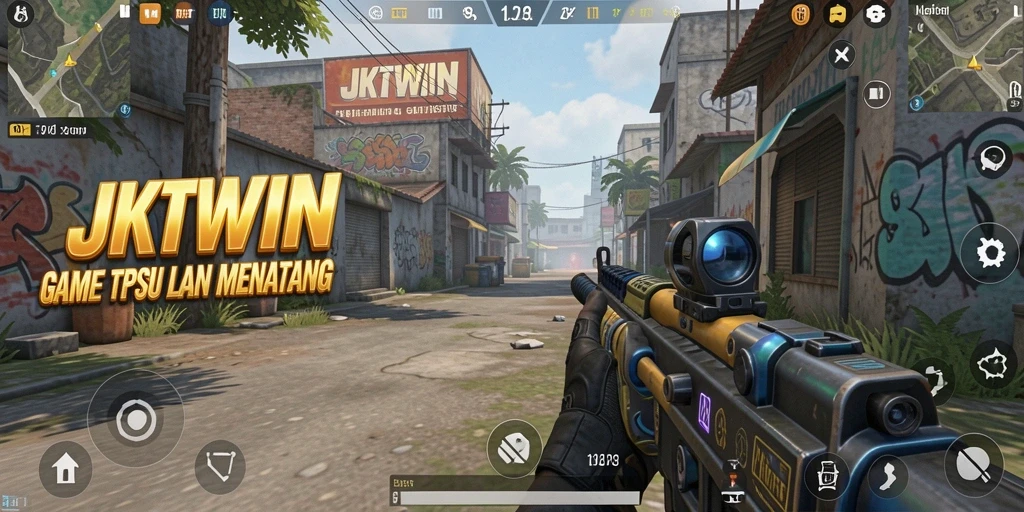 Tampilan gameplay JKTWIN yang menegangkan dan atraktif.