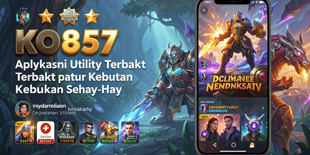 Tampilan utama KO857 dengan berbagai fitur Utility yang bermanfaat.