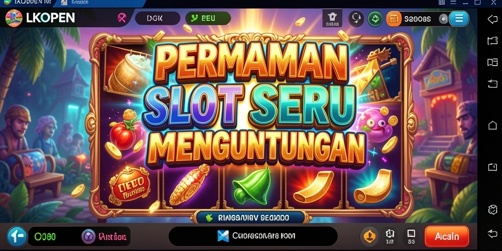 Tampilan utama gameplay LKOPEN yang penuh warna dan mengasyikkan.