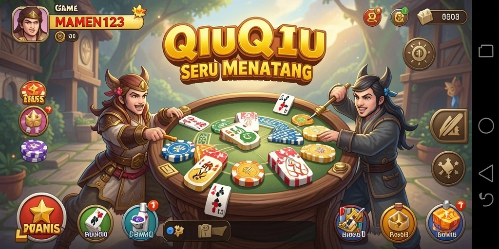 Tampilan gameplay QiuQiu yang menarik dan kompetitif.