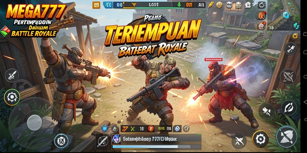 Gameplay seru MEGA777 dengan aksi Battle Royale yang mendebarkan.