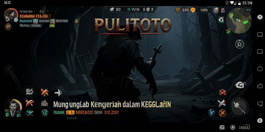 Tangkapan layar menampilkan suasana horor yang menegangkan dalam gameplay PULITOTO.